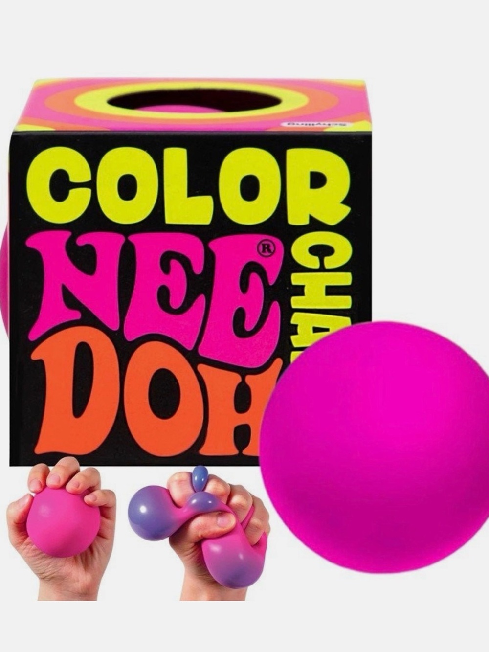 Color NEE DOH Color Change Fidget Toy - Neon Pink